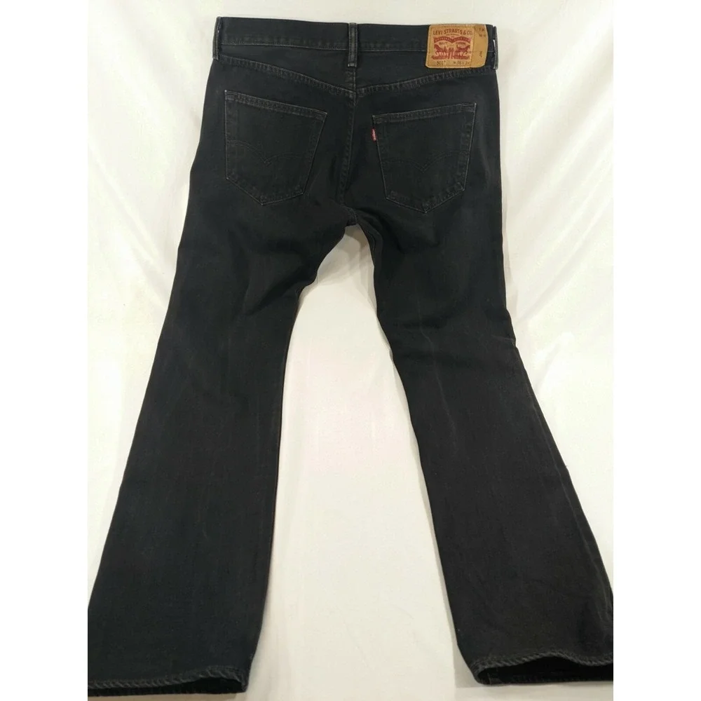 Levi's‎ 501 XX Button-Fly Straight Leg Black Denim Jeans 36x34 True to Size